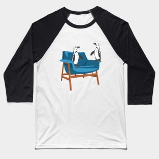 African Penguins Meet up on a Vintage Chair Baseball T-Shirt